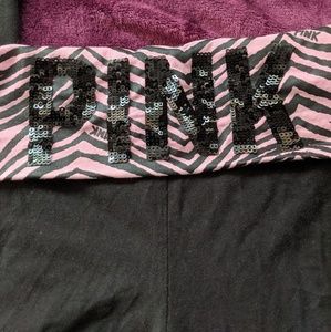 VS Pink sequin yoga pants